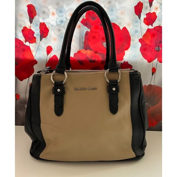 Franco Sarto Clarkson pebbled leather shoulder bag. - Picture 1 of 12
